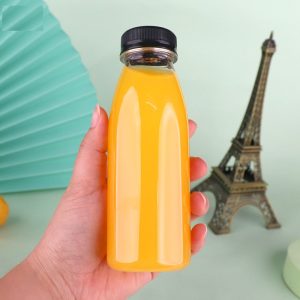 300ml 10 oz empty clear pet plastic bottle with te cap for beverage juice pack