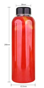 500ML 16OZ Round Tall PET Clear Bottles With Caps For Beverage Drink Packaging auto draft