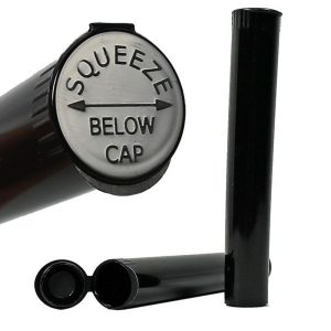 116mm black pop top pre roll child resistant tubes