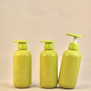 16 oz 500ml pet plastic bottle with lotion pump shampoo packging in green